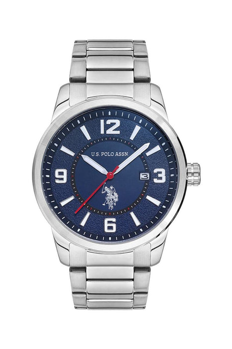 U.S. Polo Assn. Herrenuhr – Edelstahlgehäuse & Lederarmband