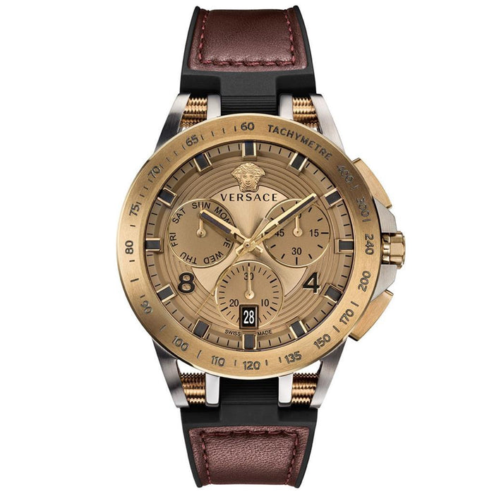 Versace VRSCVERB00318 Herrenuhr Lederarmband