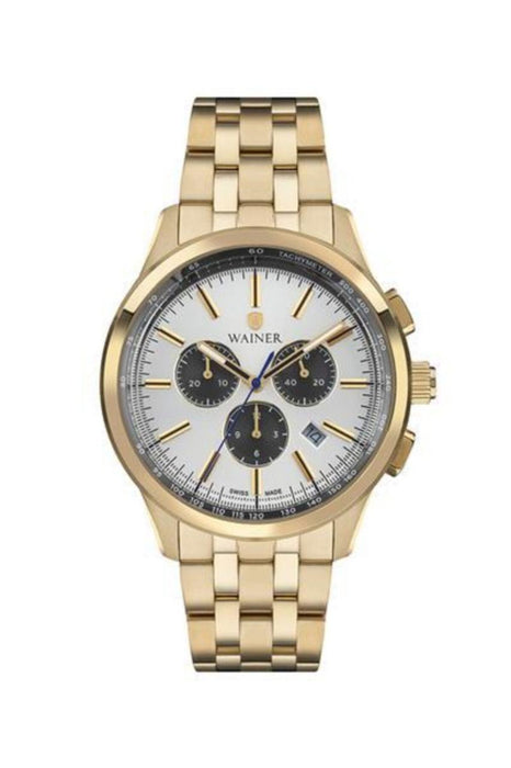 Wainer Herren Chronograph Uhr mit Edelstahlarmband