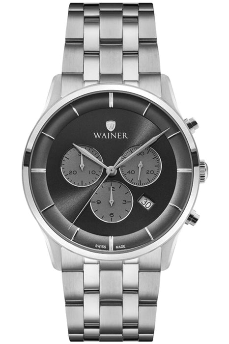 Wainer Wa.19911-a Herrenuhr Edelstahl & Leder