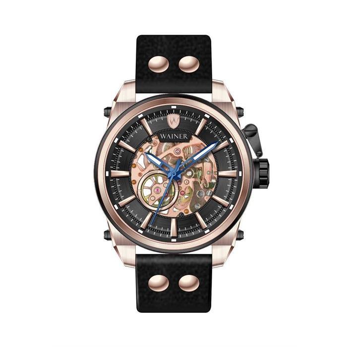 Wainer WA.25980-B Automatik Herrenuhr mit Lederband