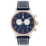 Wainer WA.10666-D Herrenuhr – Schweizer Präzision mit Lederarmband