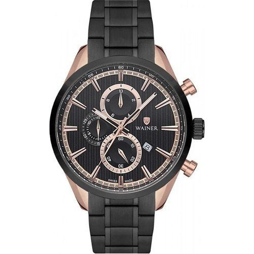 Wainer Herren Uhr – Edelstahl Chronograph