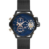 Wainer Uhr Herren Chronograph mit Korbbogenarmband