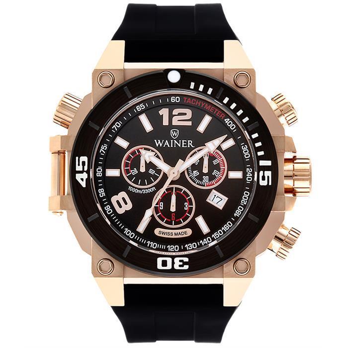 Wainer WA.10920-H Herrenuhr mit Silikonarmband