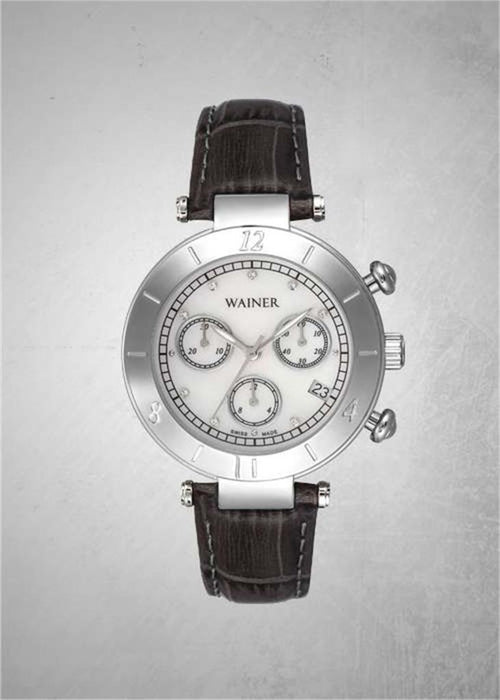 Wainer Uhr Damen - Swiss Made mit Lederarmband