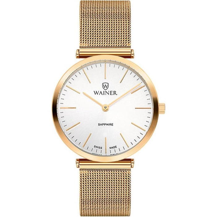 Wainer Uhr Damen mit Geflochtenem Armband