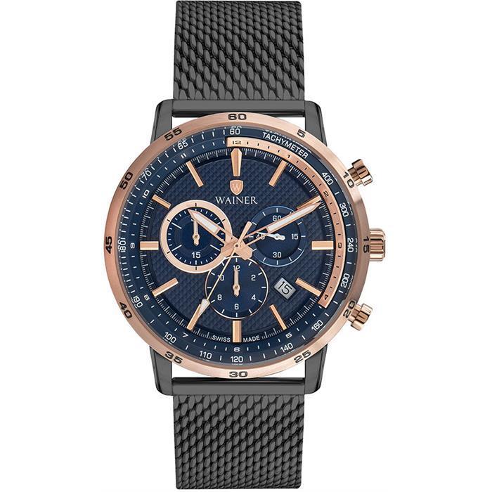 Wainer Herren Uhr WA.19043-A mit Geflochtenem Armband