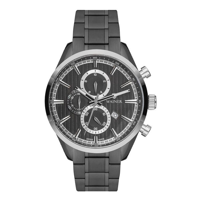 Wainer Herrenuhr Edelstahl Chronograph