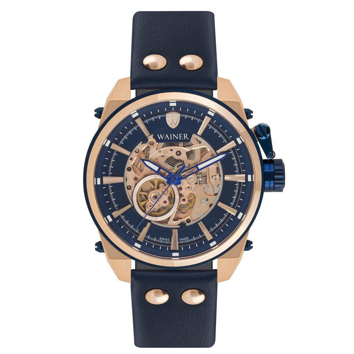 Wainer Herrenuhr WA.25980-C Automatik Lederarmband