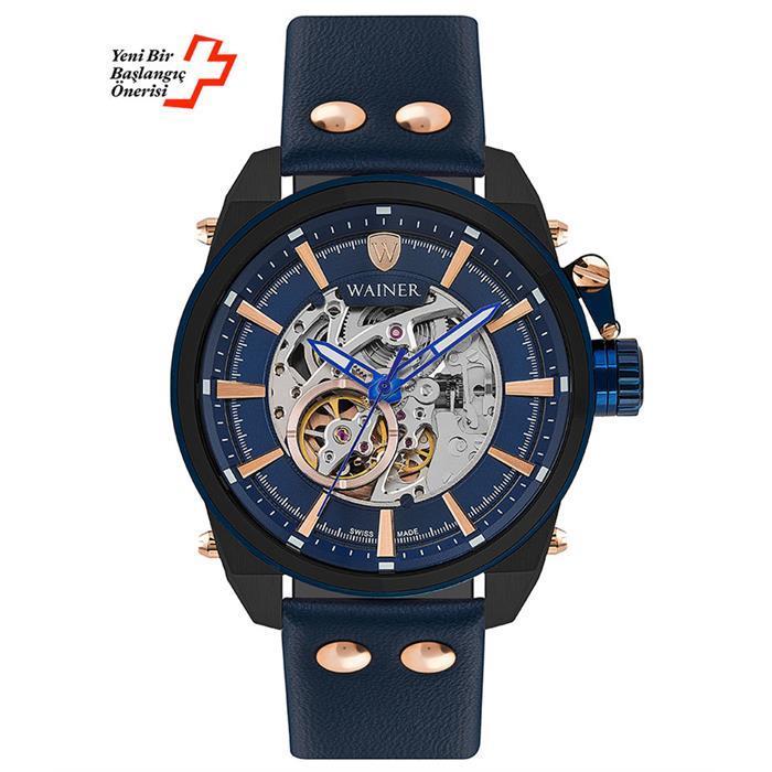 Wainer Herrenuhr WA.25980-E Automatik & Leder