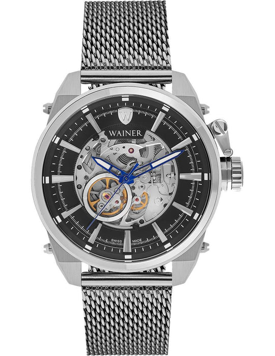 Wainer Automatik Herrenuhr Edelstahl