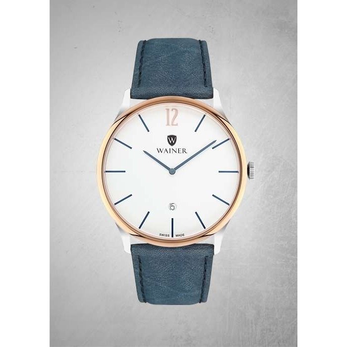 Wainer Herrenuhr Swiss Made WA11011-F Lederarmband