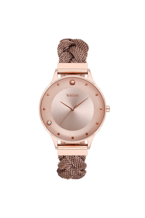 Wesse Damen Uhr mit Geflochtenem Korpusband