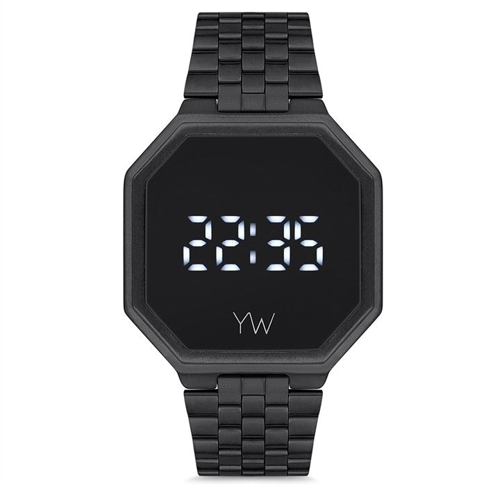 You Watch YW5001 Paris Schwarze Herrenuhr mit Lederarmband