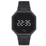 You Watch YW5001 Paris Schwarze Herrenuhr mit Lederarmband