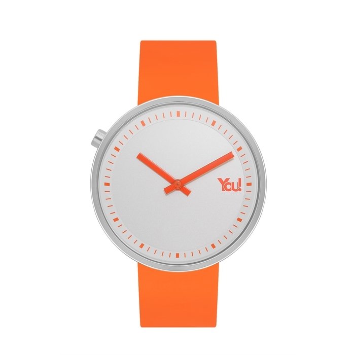 You Watch YW8009 Life Silber Orange Herrenuhr