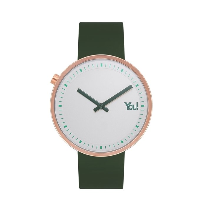 You Watch YW8013 – Grüne Herrenuhr mit Edelstahlband