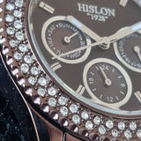 Hislon 3340L Multifunktion Damen-Schokolade Uhr