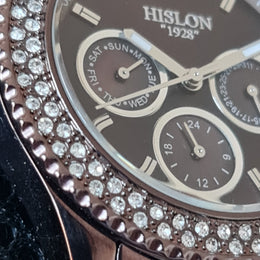 Hislon 3340L MultiFunktion Schokolade Damenuhr ÖZEN SAAT