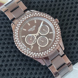 Hislon 3340L Multifunktion Damen-Schokolade Uhr
